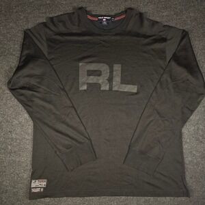 Y2K Polo Sport Technologies Men's Black Performance Long Sleeve RL Logo Size XXL